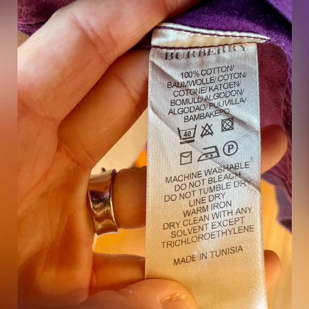 Burberry Men’s Nova Check Button Down Top Size L - image 2